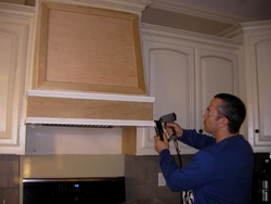 Plasterboard hood for kitchen photo