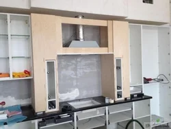 Plasterboard hood for kitchen photo