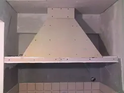 Выцяжка з гіпсакардону для кухні фота