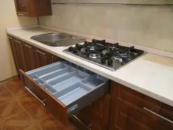 Gas hob in a small kitchen photo