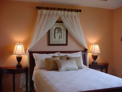 Icons in the bedroom above the bed photo
