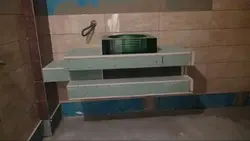Тумба ў ваннай з пліткі фота
