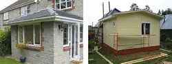 Пристройка ванны к деревянному дому фото