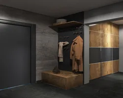 Koridordakı loft qarderob fotoşəkili
