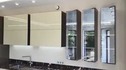 Фото кухни стекло в алюминиевой рамке