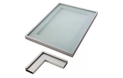 Photo of kitchen glass in aluminum frame