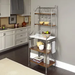 Kitchen shelf on the floor photo
