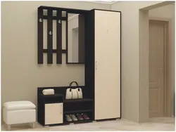 Koridor fotosurati uchun ko'plab mebel shkaflari