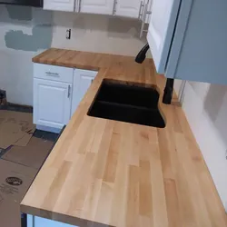 Ash countertop for kitchen photo