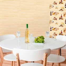 Wallpaper for the kitchen washable photo plain