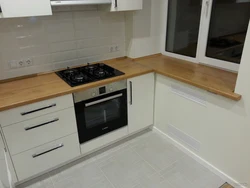 Black gas hob in the kitchen photo