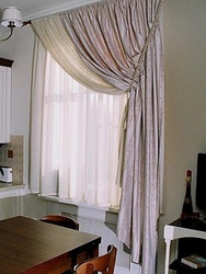 Asymmetrical curtains for the kitchen all photos