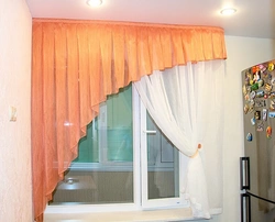 Asymmetrical curtains for the kitchen all photos
