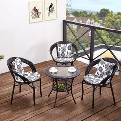 Photo of tables and chairs on the loggia