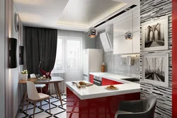 Photo of a high-tech kitchen in Khrushchev