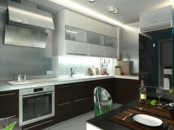 Photo of a high-tech kitchen in Khrushchev