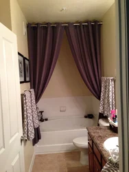 How to hang curtains in the bathroom photo