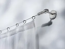 How To Hang Curtains In The Bathroom Photo