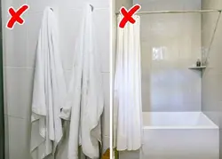 How to hang curtains in the bathroom photo
