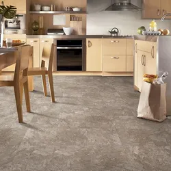 Linoleum on the wall in the kitchen photo