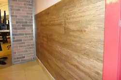 Linoleum on the wall in the kitchen photo