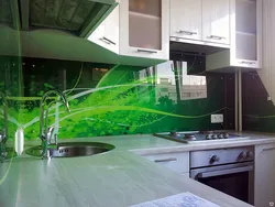 Стеклянный фартук для кухни по своему фото