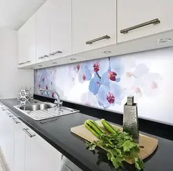 Шкляны фартух для кухні па сваім фота