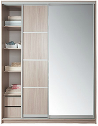 Wardrobe in the bedroom photo with drawers