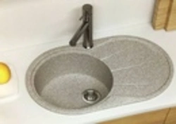 Kitchen sinks are round and no photo