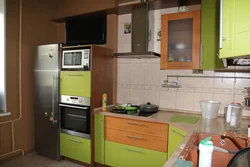 Photo of refrigerator and oven in the kitchen