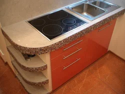 Kitchen worktops photo with hob