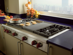 Kitchen worktops photo with hob