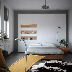 Built-In Shelves In The Wall In The Bedroom Photo