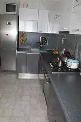 Photo Of A Refrigerator In The Kitchen In One Line
