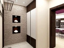 Wallpaper In The Hallway With Brown Doors Photo