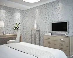 Yataq otağı fotoşəkilində divarlar üçün vinil divar kağızı