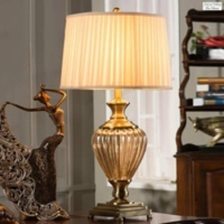 Table lamps for the bedroom with lampshade photo