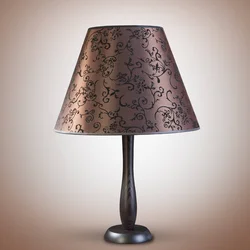 Table lamps for the bedroom with lampshade photo