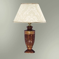 Table lamps for the bedroom with lampshade photo