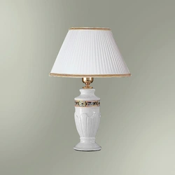 Table lamps for the bedroom with lampshade photo