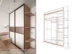 Built-In Two-Door Wardrobes In The Hallway Photo