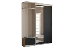 Built-in two-door wardrobes in the hallway photo