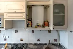Mətbəx qaz kombi və soyuducu foto