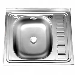Overhead Kitchen Sinks Made Of Stainless Steel Photo