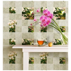 Moisture-resistant panels for walls in the kitchen photo