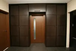Built-in wardrobes with mezzanines in the hallway photo