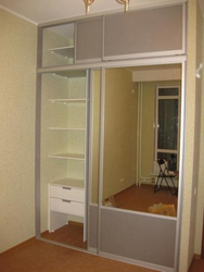 Built-in wardrobes with mezzanines in the hallway photo