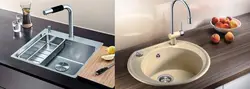 Змяшальнік для кухні са штучнага каменя фота
