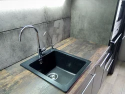 Kitchen faucet made of artificial stone photo