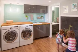 Refrigerator washing machine sink in the kitchen photo